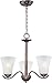 Maxim 12073FTOI Vital Tall-Profile Frosted Glass Chandelier, 3-Lights 180 Total Watts, 18"H x 20"W, Oil Rubbed Bronze