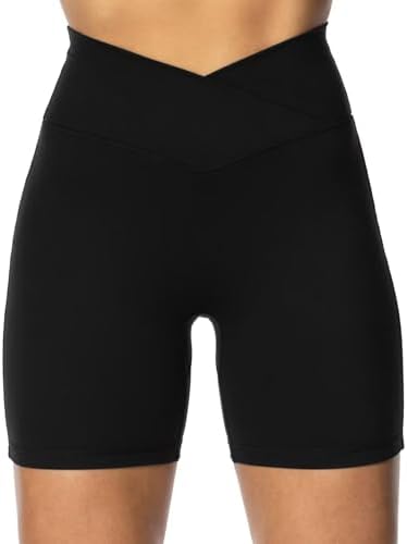 Sunzel Women's Biker Shorts in High Waist Tummy Control with Deep Pockets