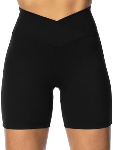 Sunzel Women's Biker Shorts in High Waist Tummy Control with Deep Pockets