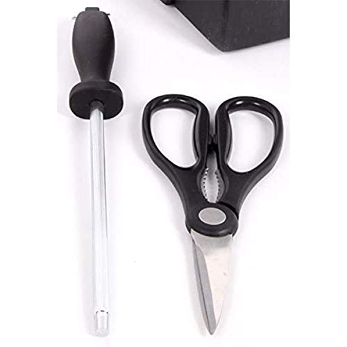 Oster Baldwyn Conjunto de facas de cozinha de aço inoxidável de alto carbono, 22 peças, cetim escova