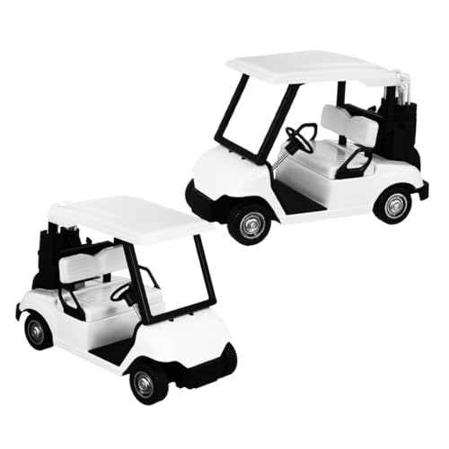 Mipcase 2 Piezas de Carrito de Golf Miniatura de Aleación Duradera Diseño Realista y Detallado para Decoración de Fiestas Coleccionistas y Escritorio