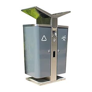 Gek208130 Edelstahl-Mülleimer mit Doppelbehältern