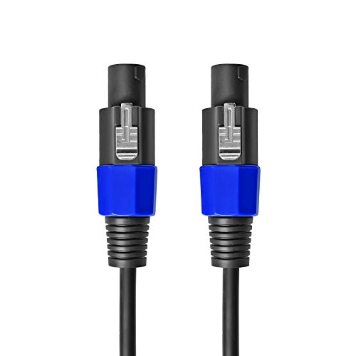 2pcs 3 feet professional speakon to speakon cables wire speaker audio amplifier cord 7mm with twist lock
