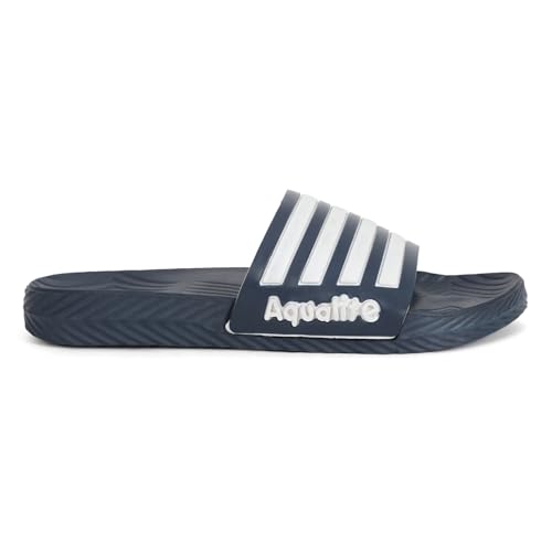 Image of Aqualite AL-191 Men Slides Slipper with Slip-on wear, Comfort and Flat Base Flipflop for dailywear uses.