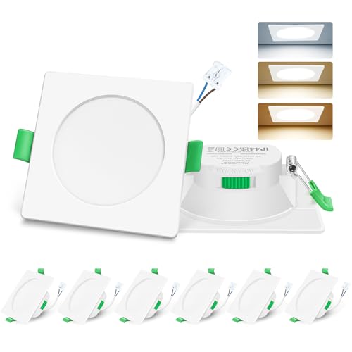 ALUSSO 7W Spot LED Encastrable Dimmable 230V, Spot Led Extra Plat 29mm, Blanc Chaud 3000K Blanc...
