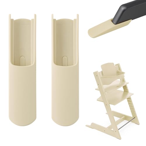 THQAE 2 Pcs Protection Anti-Basculement pour Chaise Haute Stokke Tripp Trapp, Kit de Patins Rallongés comme Accessoire, Couvre-Pieds de Sécurité et Prolongateur de Jambe