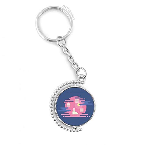 Porte-clés lanterne nuage rotatif DIYthinker en métal multicolore premium