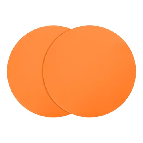QUARKZMAN 2pz Tappetino Silicone per Microonde, Tappetino per Forno Resistente Calore 12", Sottopentola Multiuso, Lavabile Lavastoviglie, Sottopentola Silicone, Presine(Arancione)