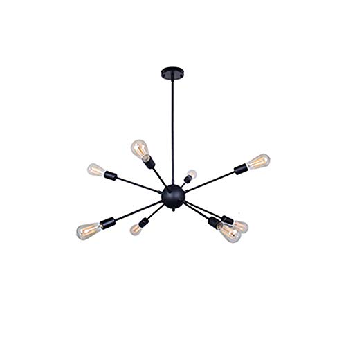 Lustre Satellite Artificiel rétro pour éclairer un grand salon sombre en fer