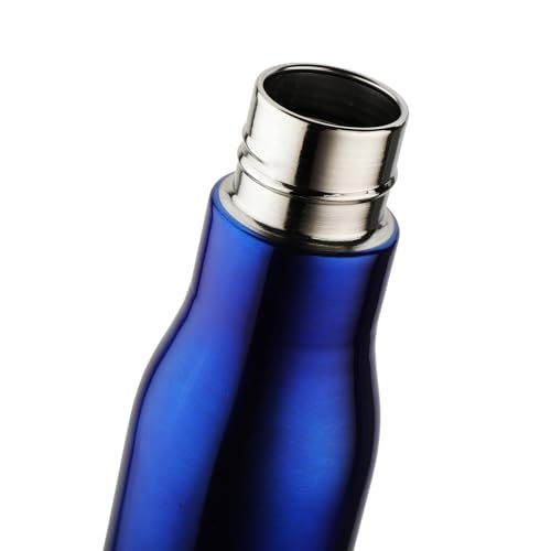 Image of INDICRAFT Stainless Steel Water Bottle 1 litre, Water Bottles For Fridge, School,Gym,Home,office,Boys, Girls, Kids, Leak Proof(BLUE,1000 ML, SET OF 1, Model-Diana)