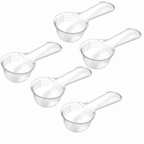 Novaliv 5X Messlöffel 30g robuster Kunststoff Made in Germany präzise Dosierung von Pulvern und Flüssigkeiten für Küche Fitness Haushalt Perfekt für Protein Pulver Waschpulver Scoop Dosierhilfe Gym