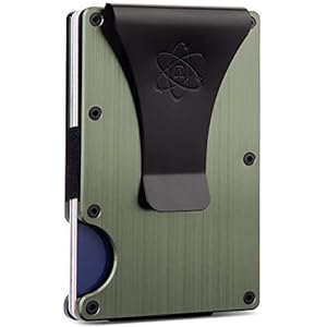 ROSSM Geldbörse Herren mit RFID-Schutz – Kartenetui Herren aus Kohlefaser und Metall mit Geldklammer und Gummiband – RFID Geldbeutel Herren- Slim Wallet for Men