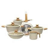 Jogo De Panelas Antiaderente Revestimento Cerâmico 4,5mm 6 Peças Elara Soft Ceram (Vanilla)