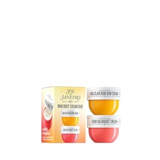 Sol de Janeiro Mini Body Cream Duo Set, Brazilian Bum Cream and Bom Dia Bright Cream, 2 x 25 ml Body Care Set, Vitamin C Formula