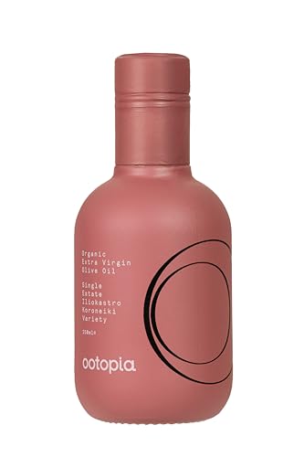 Ootopia Greek Extra Virgin Olive Oil - Organic Koroneiki Olive Oil Made from 100% Estate-grown Early Harvest Koroneiki Olives - Polyphenol Rich, Glass Bottle (8.45 fl oz)