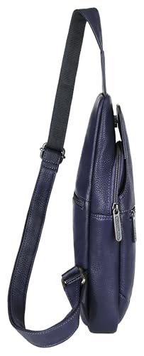 Image of WildHorn Leather Sling Crossbody Bag for Men, Stylish Chest Shoulder Bag for Men Women, Adjustable Strap for Commuting Travel Outdoor Activities Cycling