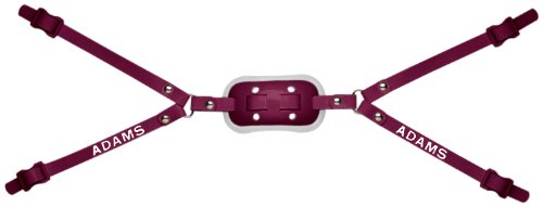 Adams USA GEL-100-4D 4-Point High Football Chin Strap with D-Rings, Maroon : Sports & Outdoors