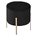 Taburete de terciopelo negro de Living