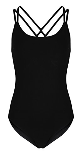 Maillot de baile negro para mujer - Algodón | DL013, Negro, 42