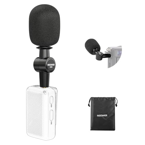 NEEWER 3,5mm TRS Mini Micrófono Omnidireccional para DSLR Cámaras, Grabadoras, Vlogs, Podcasts, Entrevistas. Compatible con Rode Wireless GO II dji Mic NEEWER CM28 CM31 Transmisor, CM4
