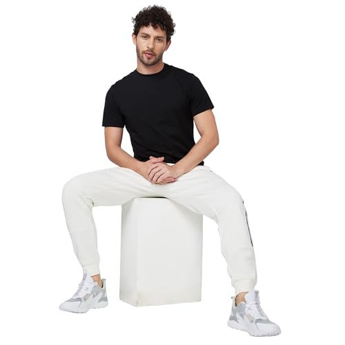 Image of Spykar Ankle Length Mid Rise Regular Fit Trackpant for Men