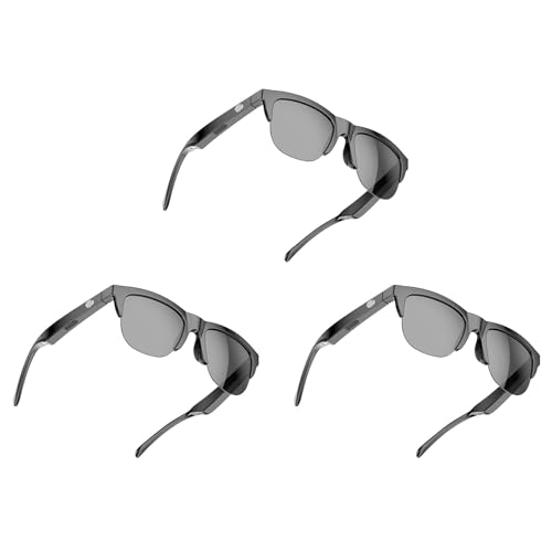 Uikdjgu 3X Smart Bluetooth V5.3 Sonnenbrille Schwarz