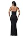 JustVH Women's Maternity Cut Out Backless Bodycon Dress Halter Maxi Photography Pregnancy Dress for Photoshoot Baby Shower Black