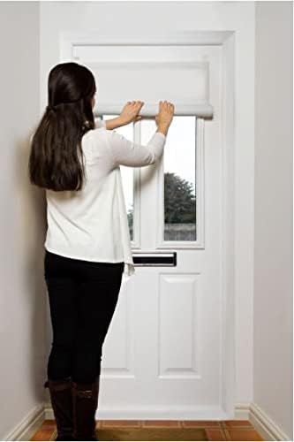 Easyblinds Easydoor blind for glazed doors quick fix instant blind, white, half door wide width, self-adhesive attachments - Image 4