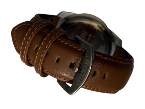 Image of Modern Armor Chronograph Wrist Watch for Men | Heavy Dial Stylish Analog Watch | Premium Black Metal Strap | Available in Black & White Dial inch