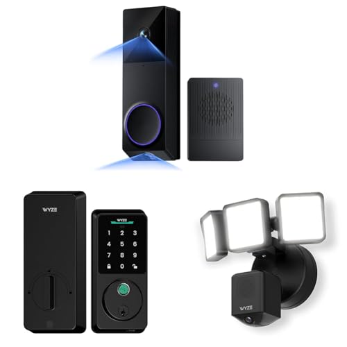 WYZE Wireless Duo Cam Video Doorbell & Auto-Lock Bundle