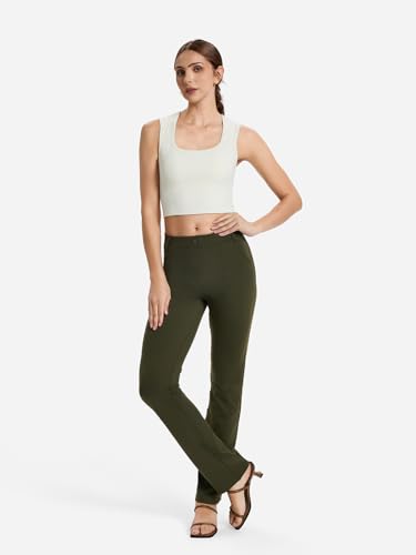 Image of Yogipace,Belt Loops,Women's Petite /Regular /Tall Straight Leg Yoga Dress Pants