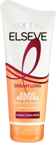 L’ORÉAL PARIS - Après-Shampooing Intensif Rapid Restore - Cheveux Longs - Action Soin Anti-Casse - Acidé Aminé et Huile de Ricin - Elseve Dream Long -...
