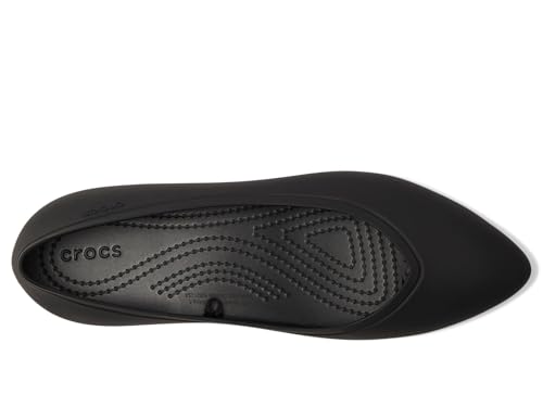 Crocs Women's On the Clock Work Flats, Slip Resistant Work Shoes for Women, LiteRide Comfort2