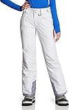 TSLA CLSL Women's Winter Snow Pants, Waterproof Insulated Ski Pants, Ripstop Snowboard Bottoms, Basic Snow Pants White, Large