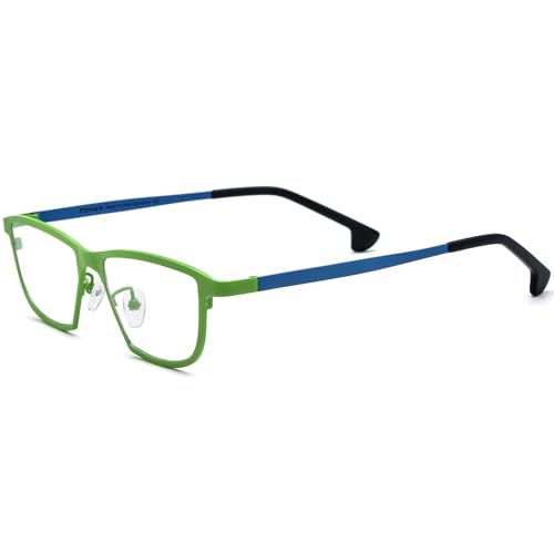 Image of FONEX Colorful Pure Titanium Glasses Frame Women Retro Round Eyeglasses