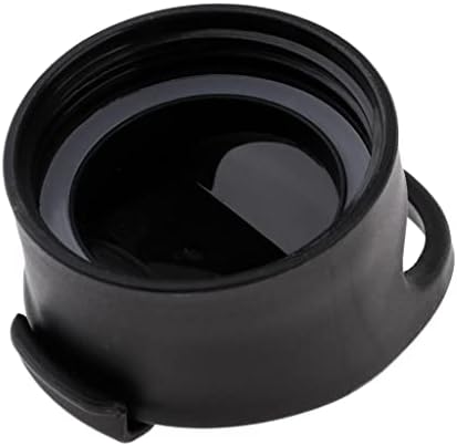Generic Sports Water Bottle Replacement Lid Cap for Wide Mouth Vacuum Bottle, Black Silicone Flip Top, 60mm/2.36inch Diameter, Round, Dishwasher Safe, Insulated, One Handed Drinking, Leak Proof