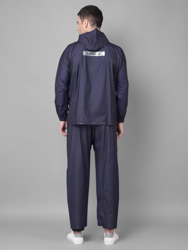 Image of Dollar Rainguard Men's PVC Full Sleeve Solid Raincoat Set With Adjustable Hood and Pocket