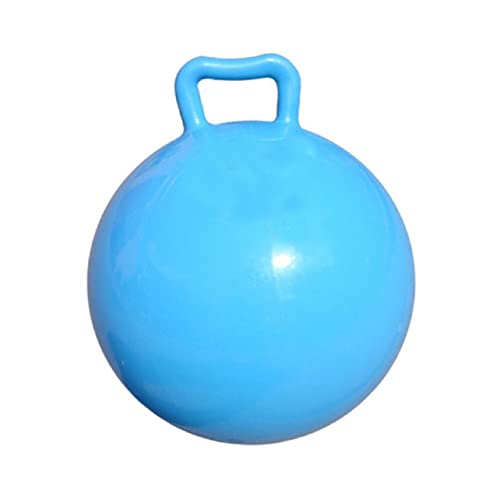 VANZACK Inflatable Hop Ball Blue Jumping Ball with Handle for Indoor and Outdoor Fun for Ages Quick Inflate Design