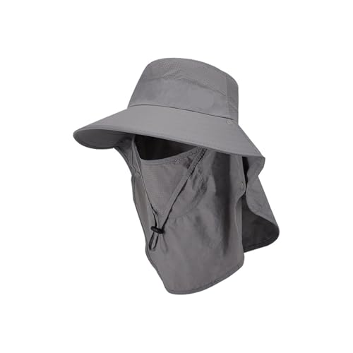 Chapeau de pêcheur extérieur anti-UV à large bord et châle de protection de nuque