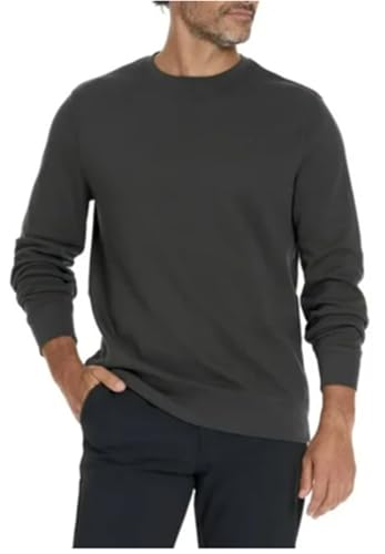Hurley Men's Long Sleeve Crewneck Sweatshirt (US, Alpha, Medium, Regular, Regular, Gray)