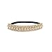 Casualfashion Ponytail Holder Stretchy Elastic Hair Tie Sparkling Crystal Rhinestone Hair Band Headband Hair Accessories for Women, 1Pcs (Gold Tone White)