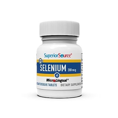 Superior Source Selenium 200 mcg - Immune Health Support Supplement - Selenomethionine Tablets Aid Thyroid Gland Function - Supplement Supports Recycling of Vitamin E - 60 Instant Dissolve Tablets