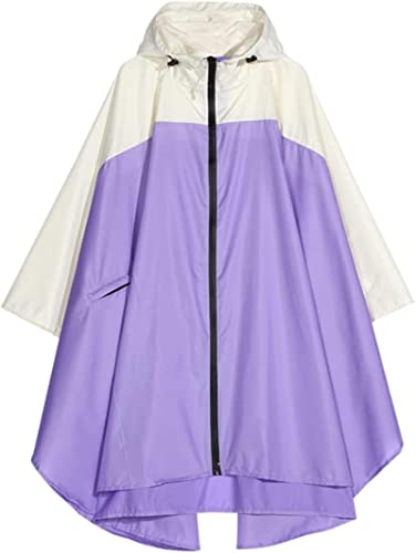 Chubasquero impermeable para mujer y poncho con capucha cortavientos de senderismo 6