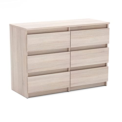MRBLS Kommode mit 6 Schubladen Sideboard Schubladenschrank Kleiderschrank...
