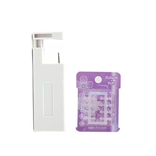 瞬間ピアッサー 透明ピアス 2点セット 18G クリアピアス 樹脂 耳用 医療用ステンレス製 ファーストピアス 穴あけ シルバー ゴールド(クリスタル)