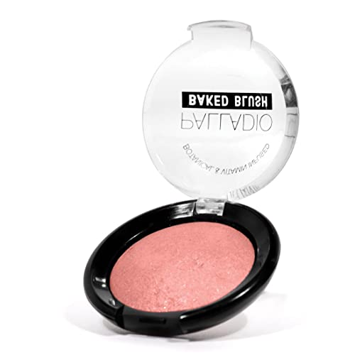 Palladio Baked Blush, Highly Pigmented Shimmery Formula, Easy To Blend And Highly Buildable, Apply Dry For A Natural Glow Or Wet For A Dramatic Luminous Look, Long Lasting For All Day Wear, Berry #TOP3