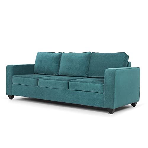 Image of Wakefit Sofa Set | 3 Year Warranty | Sofa 5 Seater, 5 Seater Sofa for Living Room, Wooden Sofa Set, Sofa Set 3+2 Seater - Napper(Malphino : Malibu Green)