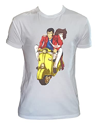 UZ Design T Shirt Lupin Uomo Bambino Margot Moto Maglietta Cartoni Animati Anni 90, Uomo - M