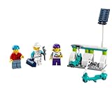 Lebendige Farben – Verbessern Sie Ihre LEGO Spielsets mit dieser lebendigen Ladestation, bestehend aus blaugrünen, weißen und limettengrünen Elementen, zusammen mit einem bedruckten Solarpanelstück