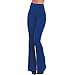 Toocool - Pantaloni Donna Campana Aderenti Zampa Elefante Elasticizzati Hot Sexy JL-2148 [S,Blu Elettrico]